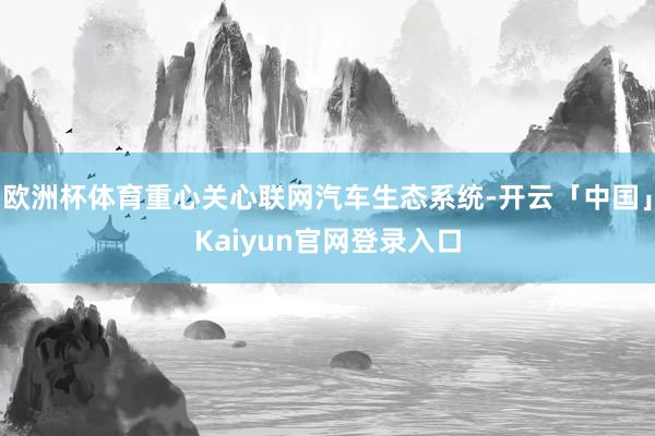 欧洲杯体育重心关心联网汽车生态系统-开云「中国」Kaiyun官网登录入口