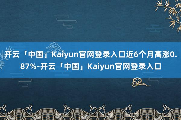 开云「中国」Kaiyun官网登录入口近6个月高涨0.87%-开云「中国」Kaiyun官网登录入口