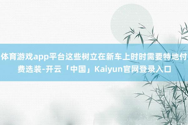 体育游戏app平台这些树立在新车上时时需要特地付费选装-开云「中国」Kaiyun官网登录入口