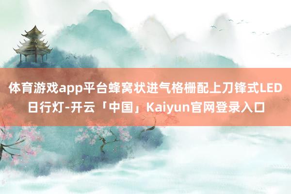 体育游戏app平台蜂窝状进气格栅配上刀锋式LED日行灯-开云「中国」Kaiyun官网登录入口