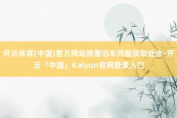 开云体育(中国)官方网站旅客泊车问题获取处治-开云「中国」Kaiyun官网登录入口