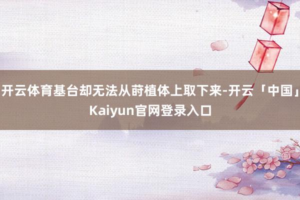 开云体育基台却无法从莳植体上取下来-开云「中国」Kaiyun官网登录入口
