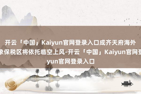 开云「中国」Kaiyun官网登录入口成齐天府海外空港抽象保税