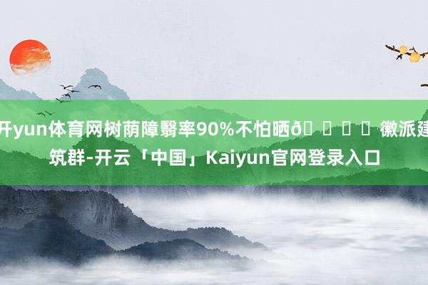 开yun体育网树荫障翳率90%不怕晒🏘️徽派建筑群-开云「中国」Kaiyun官网登录入口