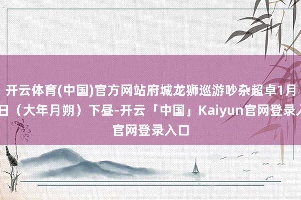 开云体育(中国)官方网站府城龙狮巡游吵杂超卓1月29日（大年