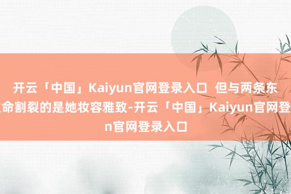 开云「中国」Kaiyun官网登录入口 但与两条东说念主命割裂的是她妆容雅致-开云「中国」Kaiyun官网登录入口
