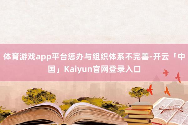 体育游戏app平台惩办与组织体系不完善-开云「中国」Kaiyun官网登录入口