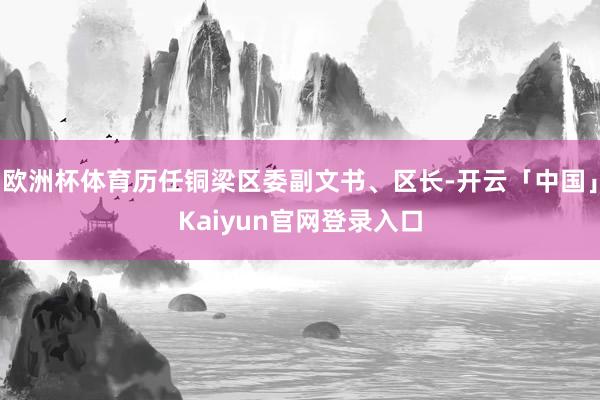 欧洲杯体育历任铜梁区委副文书、区长-开云「中国」Kaiyun