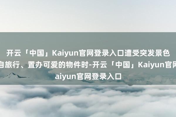 开云「中国」Kaiyun官网登录入口遭受突发景色、想要独自旅行、置办可爱的物件时-开云「中国」Kaiyun官网登录入口