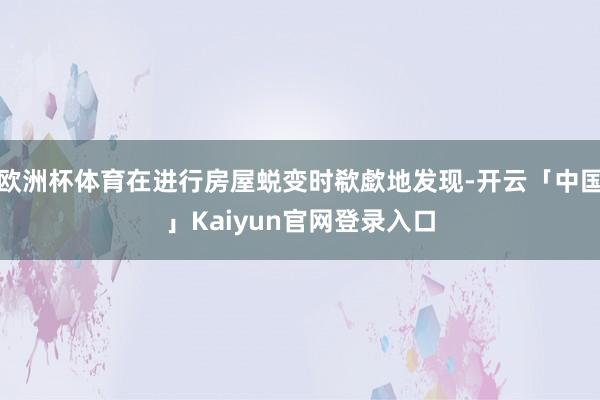 欧洲杯体育在进行房屋蜕变时欷歔地发现-开云「中国」Kaiyun官网登录入口